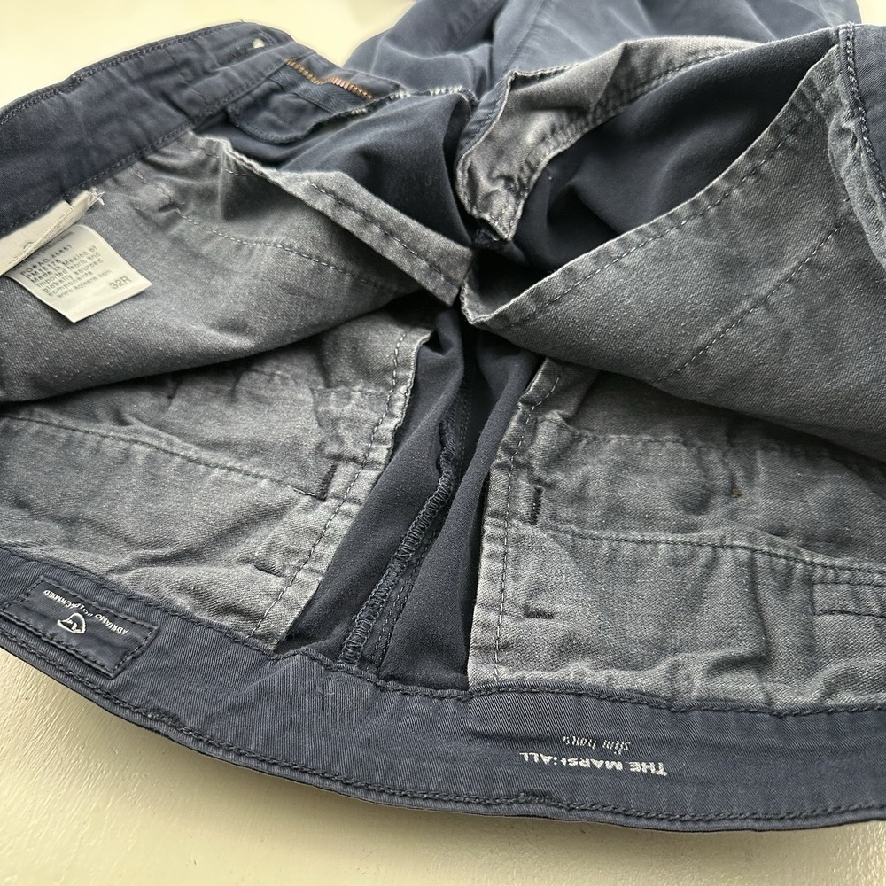 Ag Adriano Goldschmied The Marshall Slim Trousers Men‎ 32x30 Blue Chino Pants - Picture 11 of 12